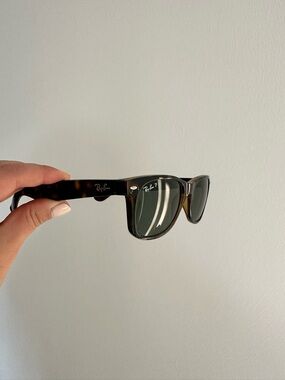 Ray-Ban Tortoise Wayfarer Sunglasses with Green Lenses